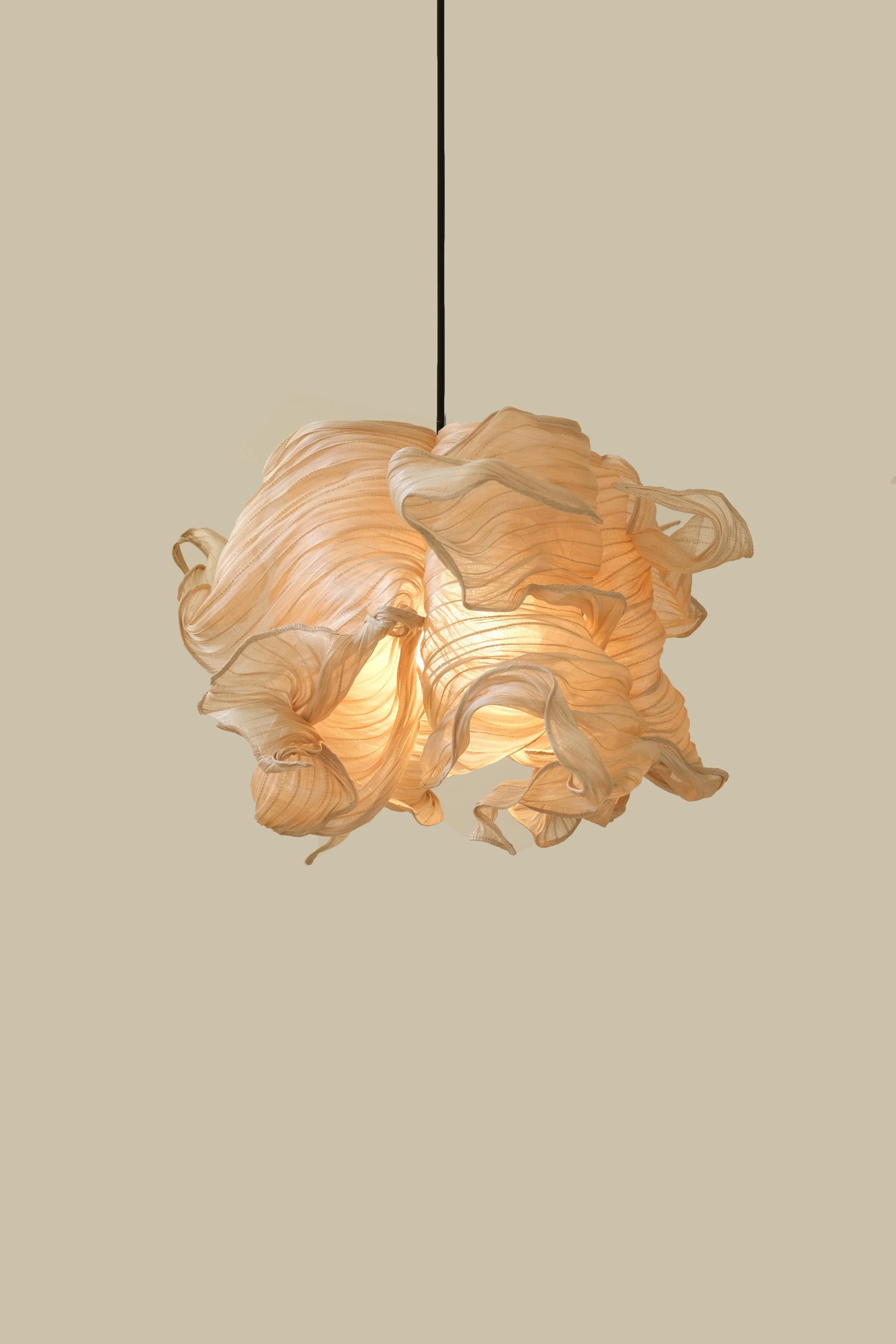 Modern Fabric Pendant Plain Light Nebula 60cm by Studio Mirei